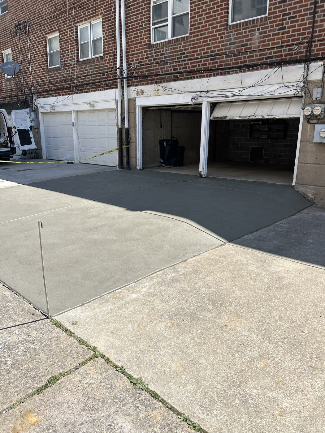 Fresh concrete driveway in Philadelphia ready for winter