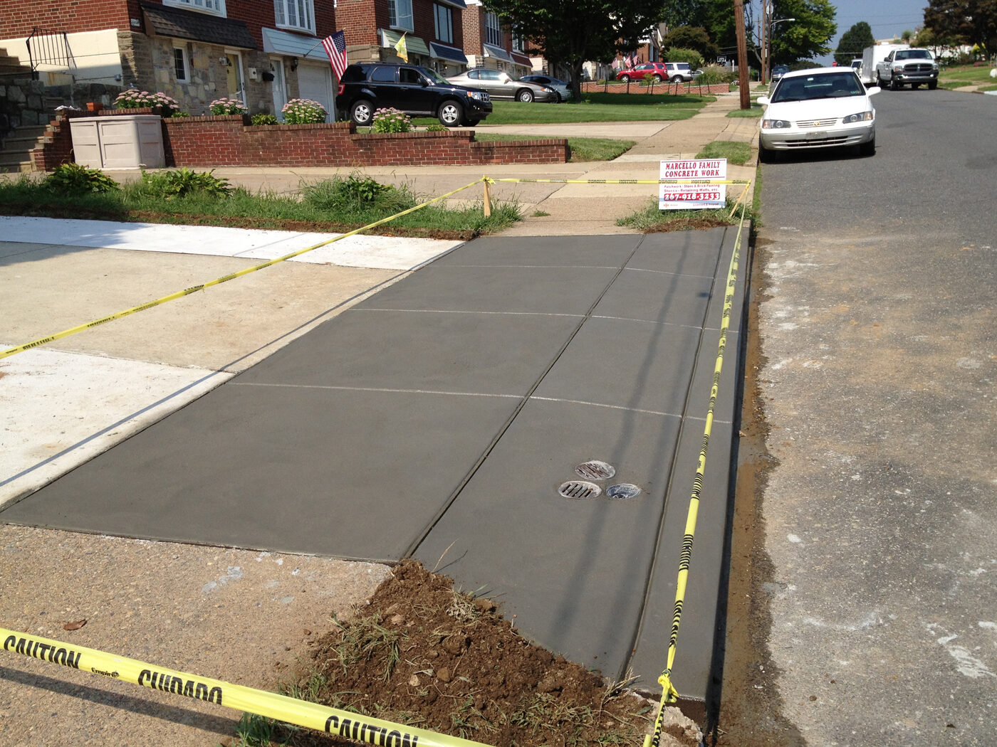 Driveway apron replacement in Philadelphia by Marcello Family Cement Work