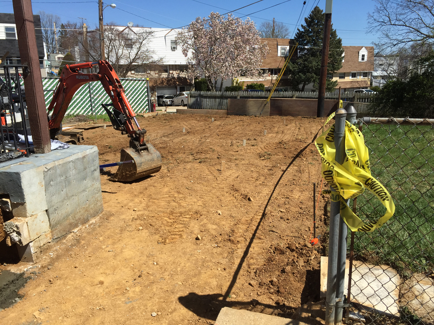 Patio · Backyard project &mdash; Mud placed and screeded. &mdash; Philadelphia by Marcello Family Cement Work