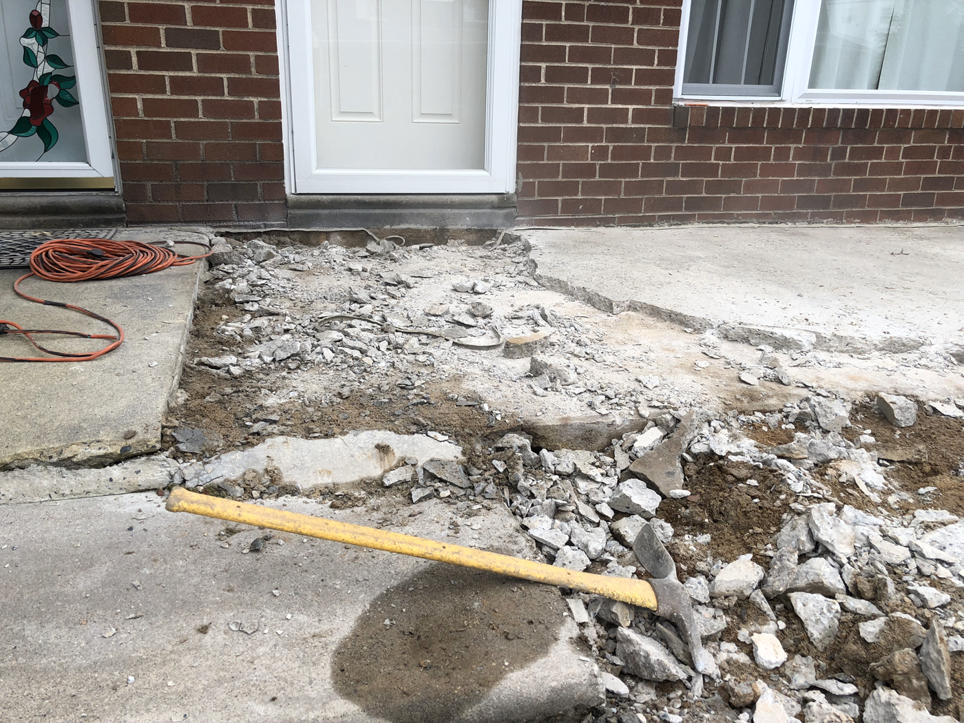 Porch project &mdash; Crumbling porch. &mdash; Philadelphia by Marcello Family Cement Work