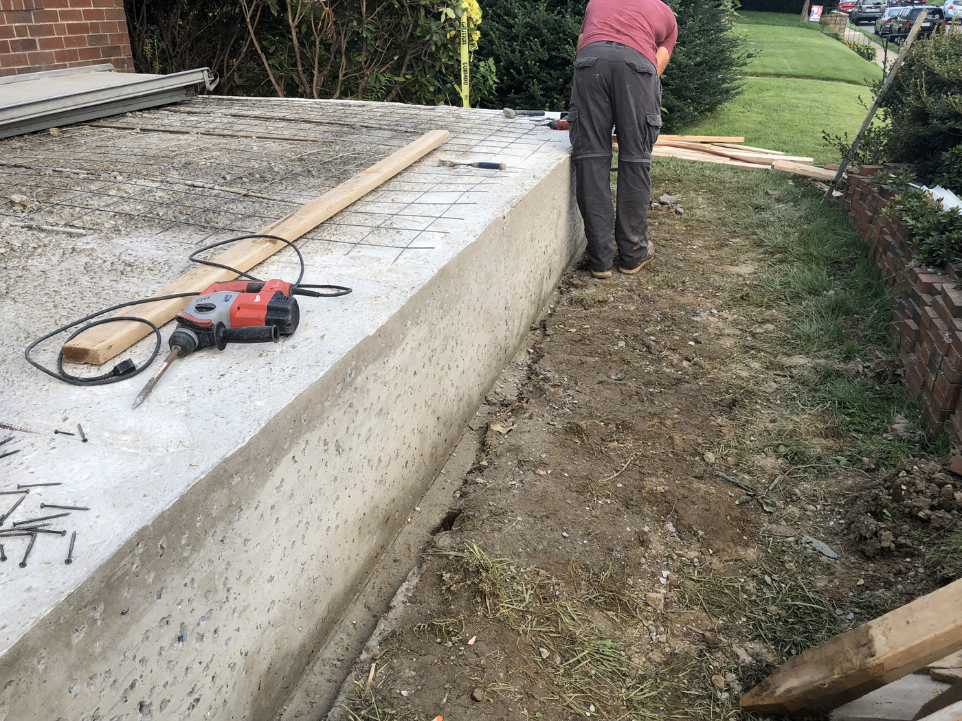 Porch project &mdash; Slab forms ready. &mdash; Philadelphia by Marcello Family Cement Work