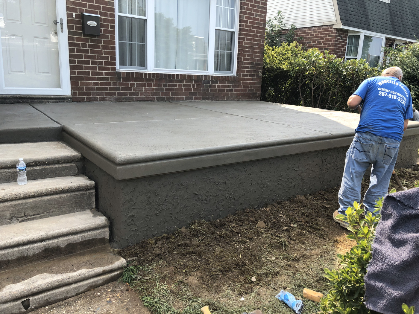 Finished concrete porch in Philadelphia