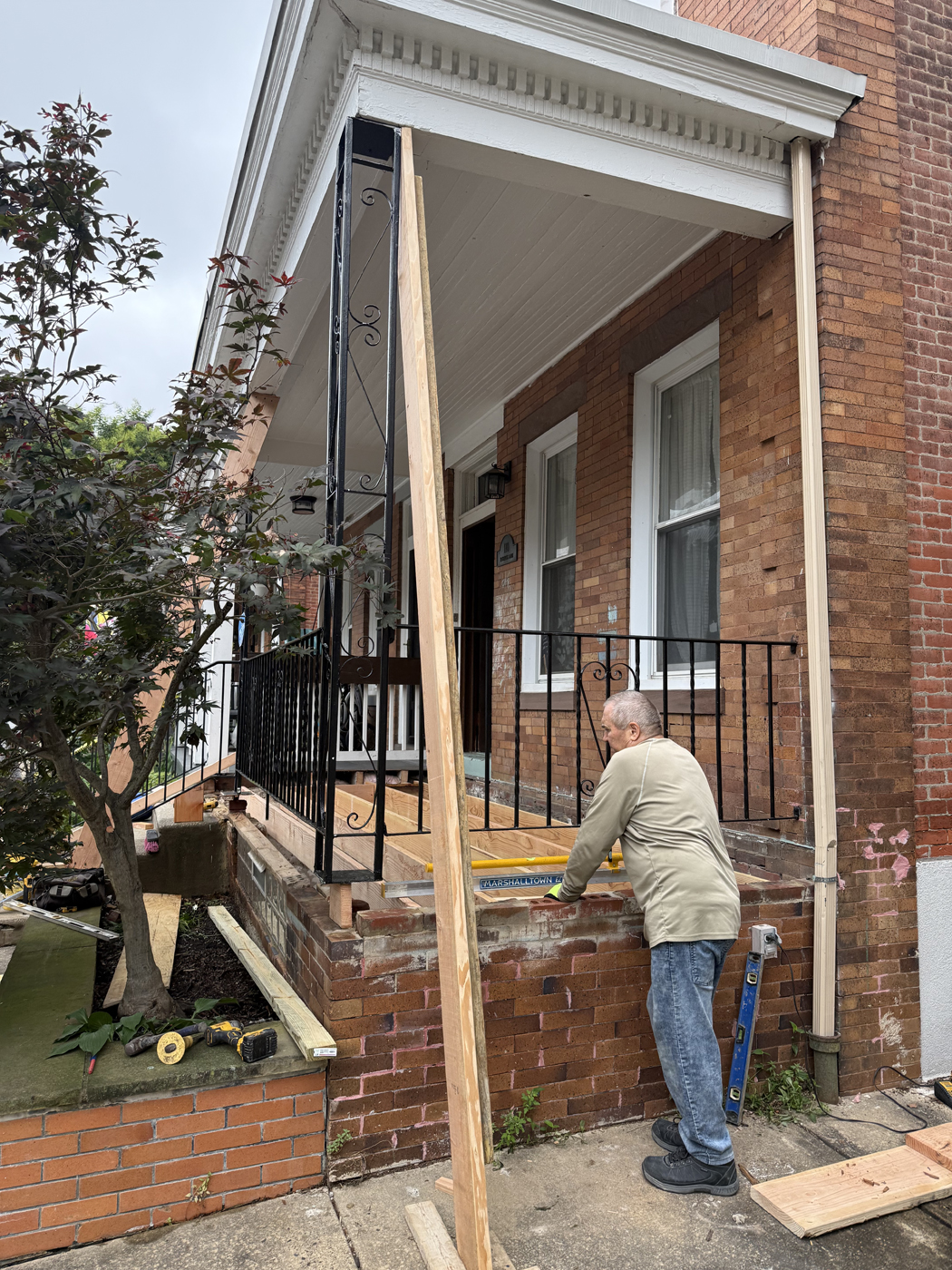 Porch project &mdash; Failed porch slab. &mdash; Philadelphia by Marcello Family Cement Work
