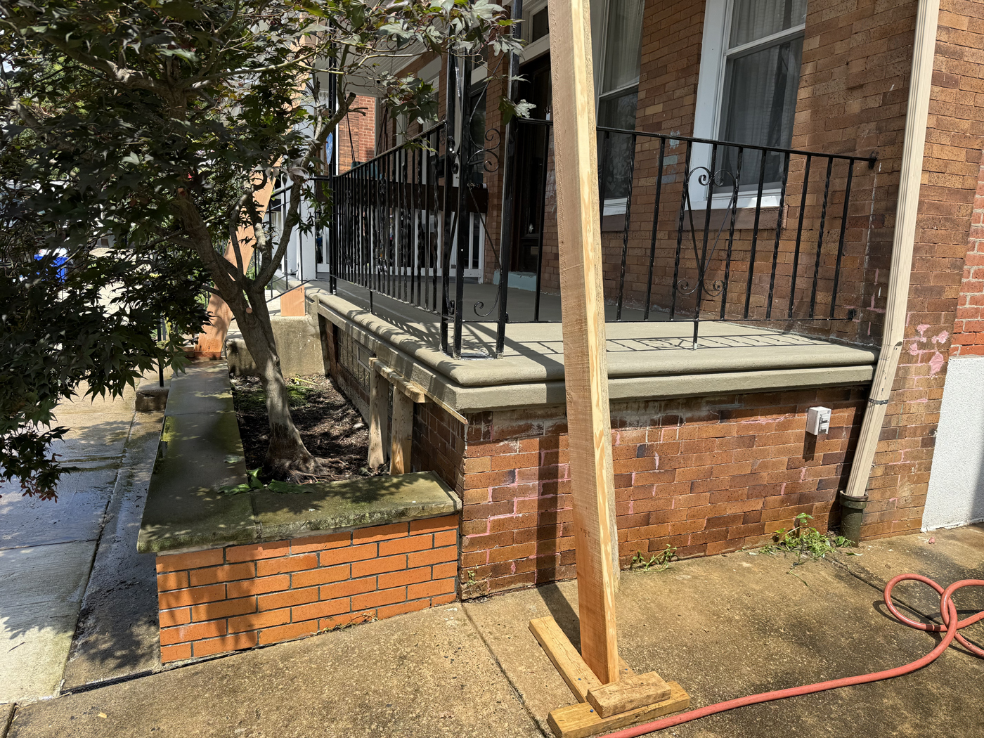 Finished concrete porch replacement in Philadelphia