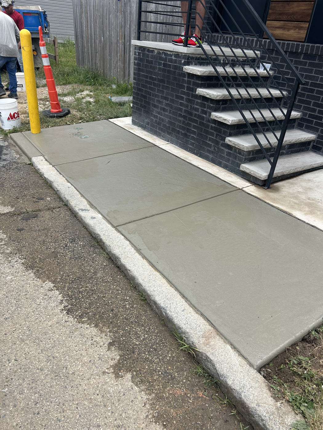 Finished sidewalk project in Center City Philadelphia by Marcello Family Cement Work