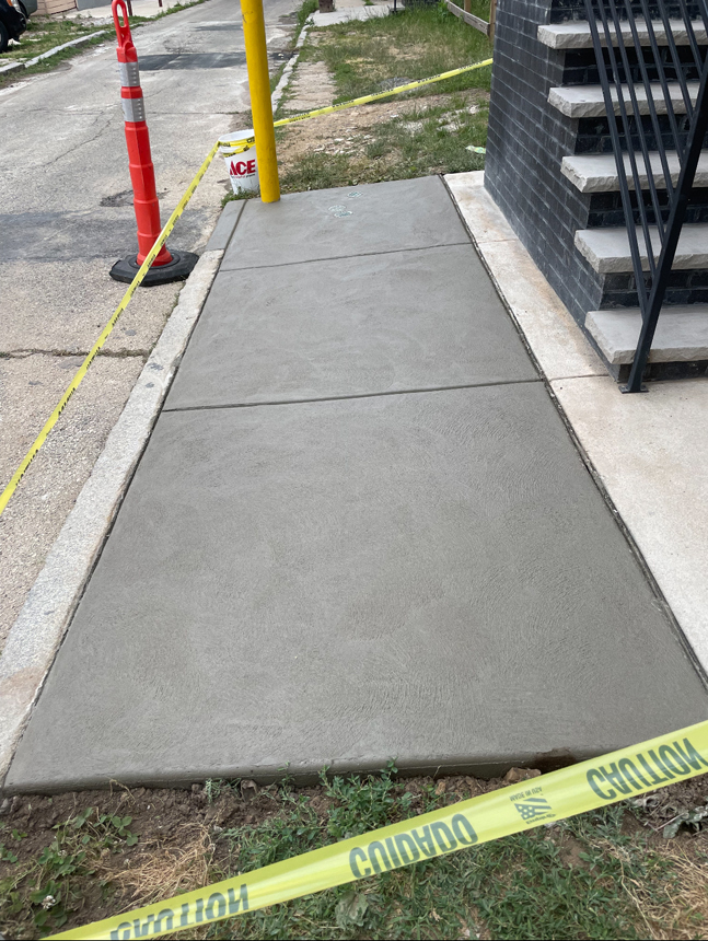 Concrete sidewalk repair in Center City Philadelphia by Marcello Family Cement Work