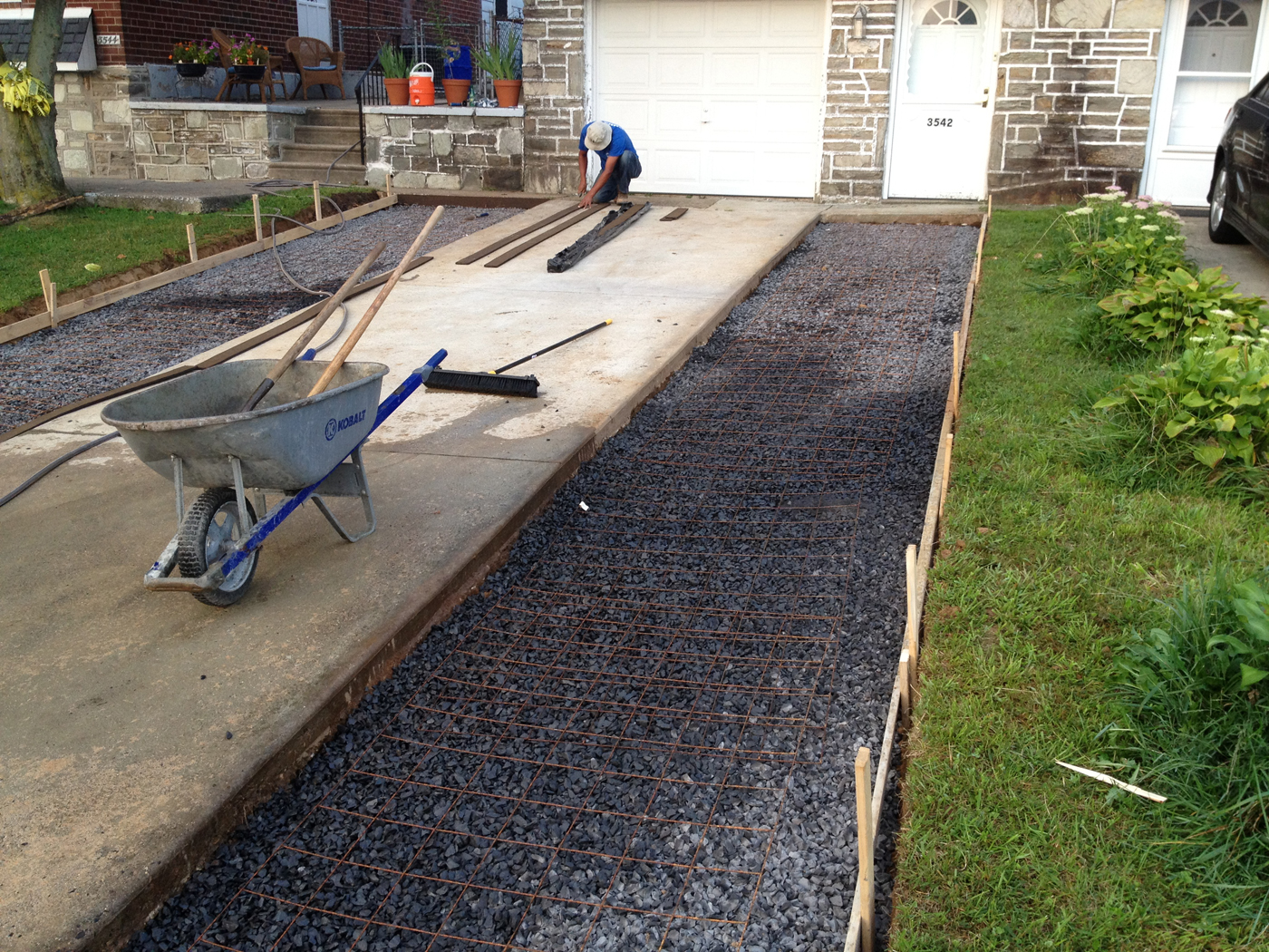 Driveway + Apron project &mdash; Failed driveway and apron. &mdash; Philadelphia by Marcello Family Cement Work
