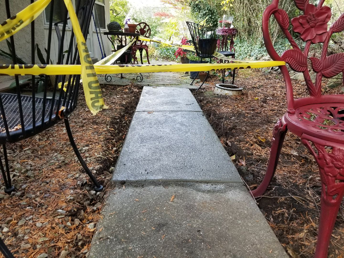 Concrete walkway repair section in Philadelphia