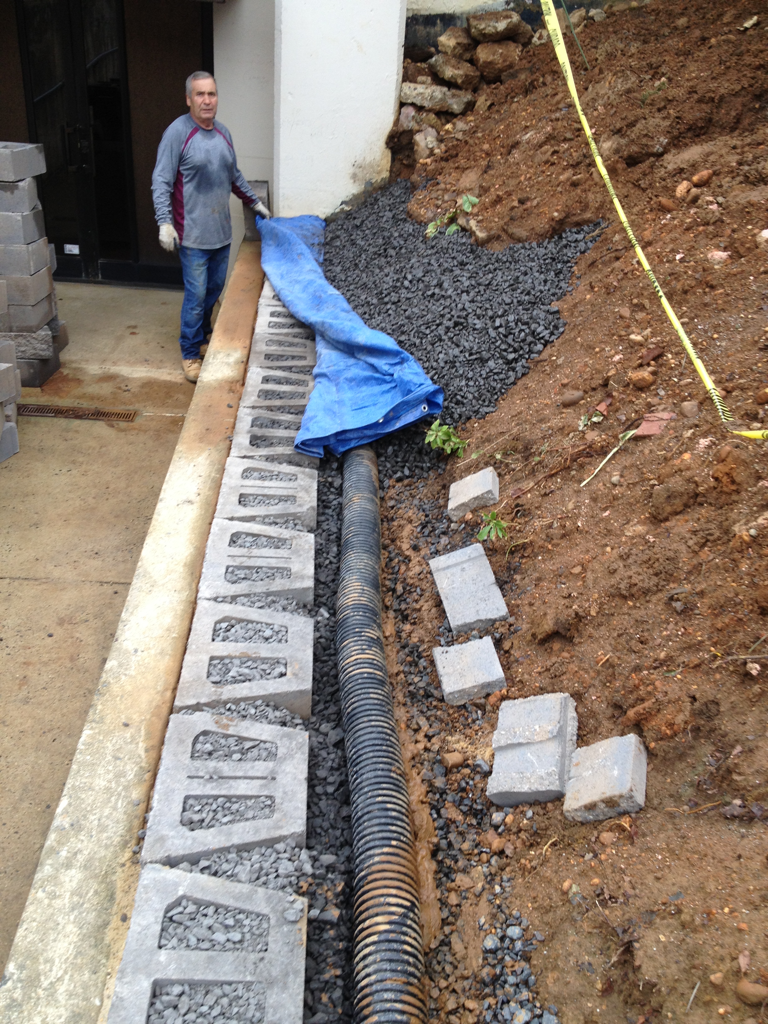 Finished EP Henry segmental retaining wall in Philadelphia