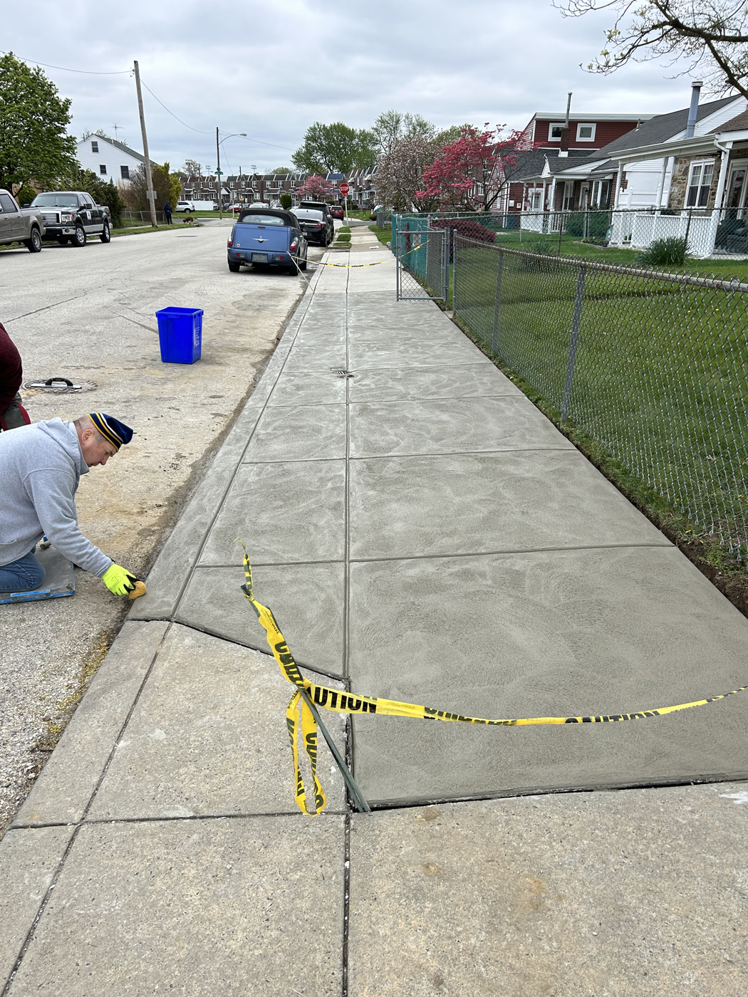 Sidewalk project &mdash; Fresh concrete down. &mdash; Northeast Philadelphia by Marcello Family Cement Work