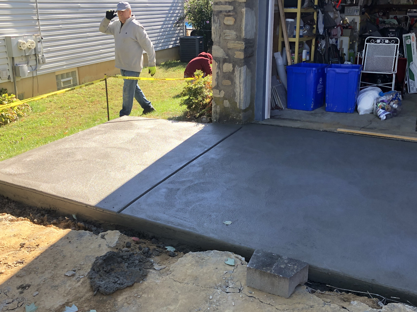 NE Philly Front Of House And Garage concrete