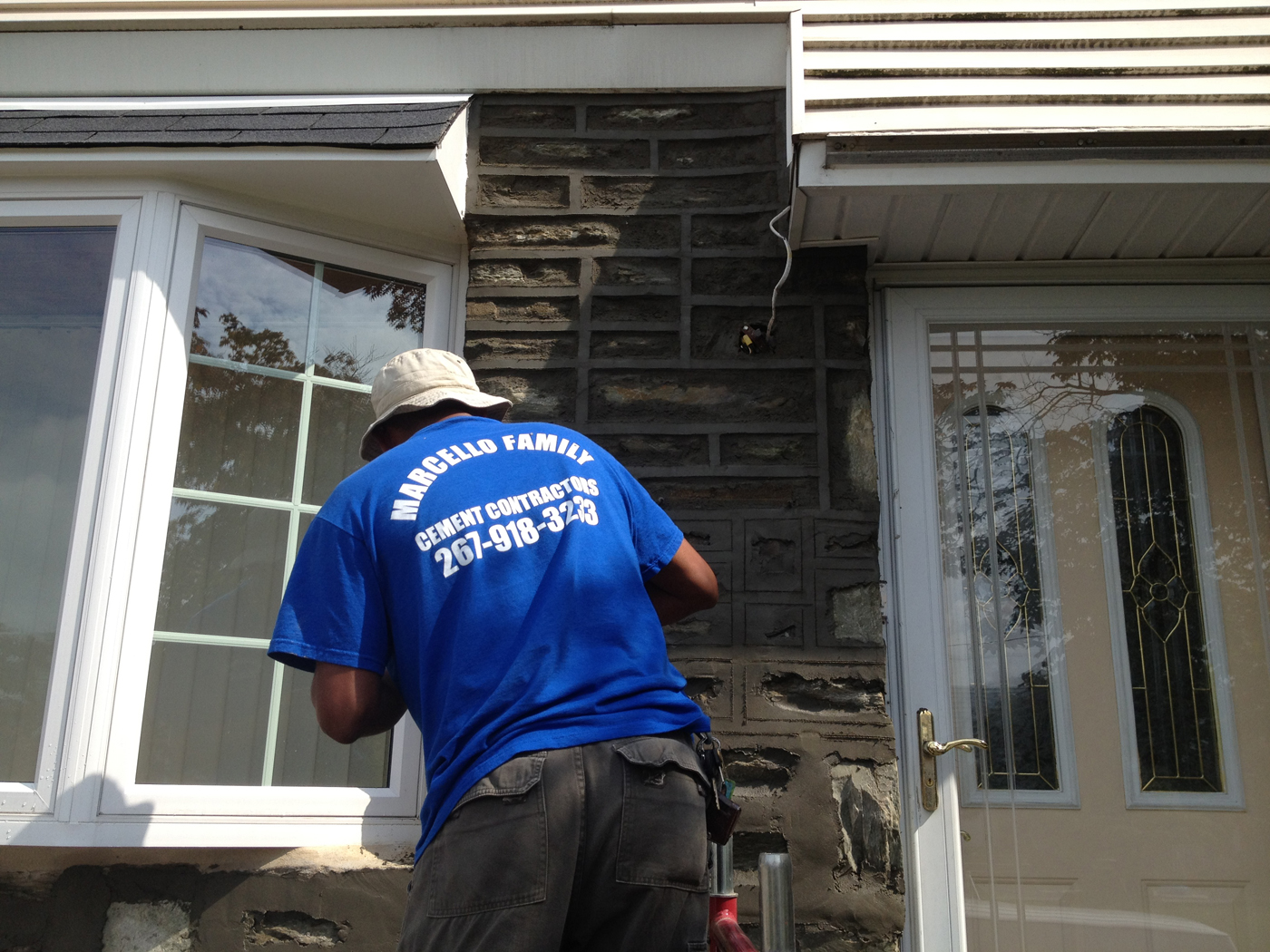 Stone pointing project &mdash; Failed mortar joints. &mdash; Northeast Philadelphia by Marcello Family Cement Work