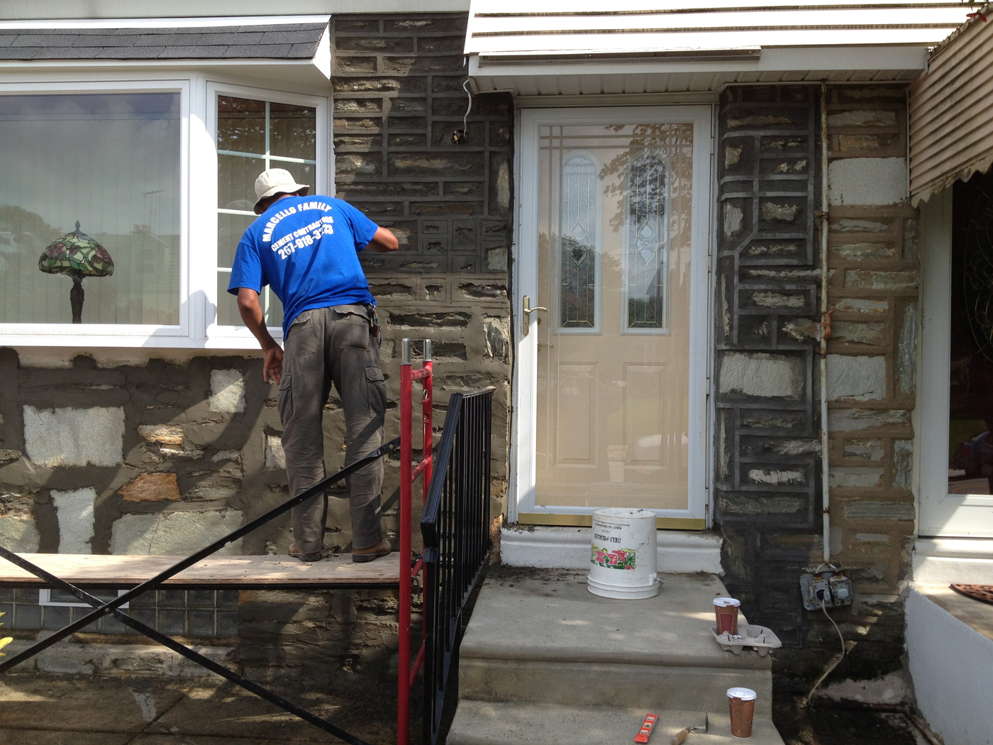 Stone pointing project &mdash; Joints raked clean. &mdash; Northeast Philadelphia by Marcello Family Cement Work