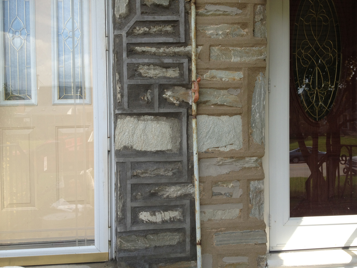 Stone pointing project &mdash; Mortar repacked, tooled. &mdash; Northeast Philadelphia by Marcello Family Cement Work