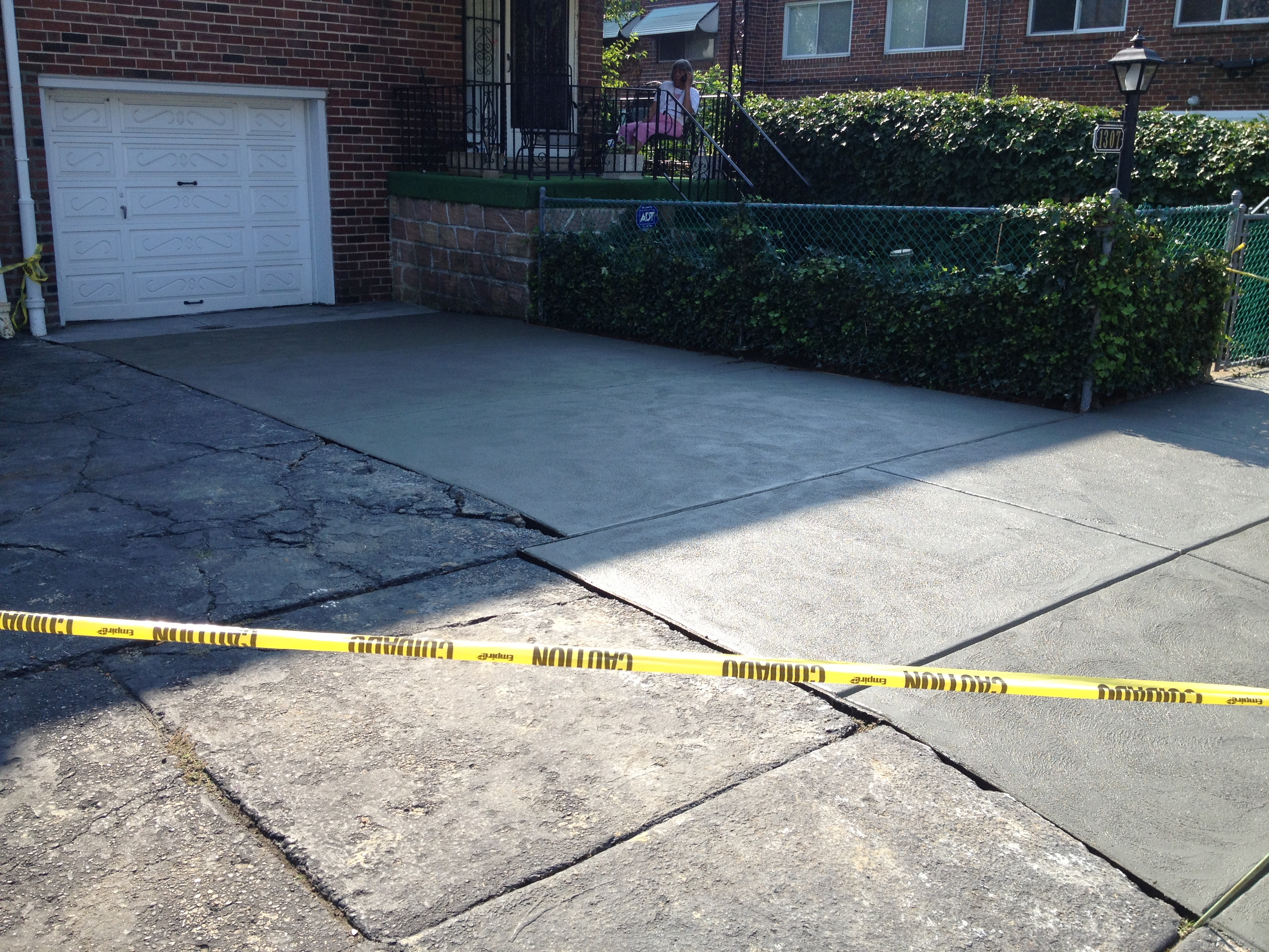 Finished driveway project in Northeast Philadelphia by Marcello Family Cement Work