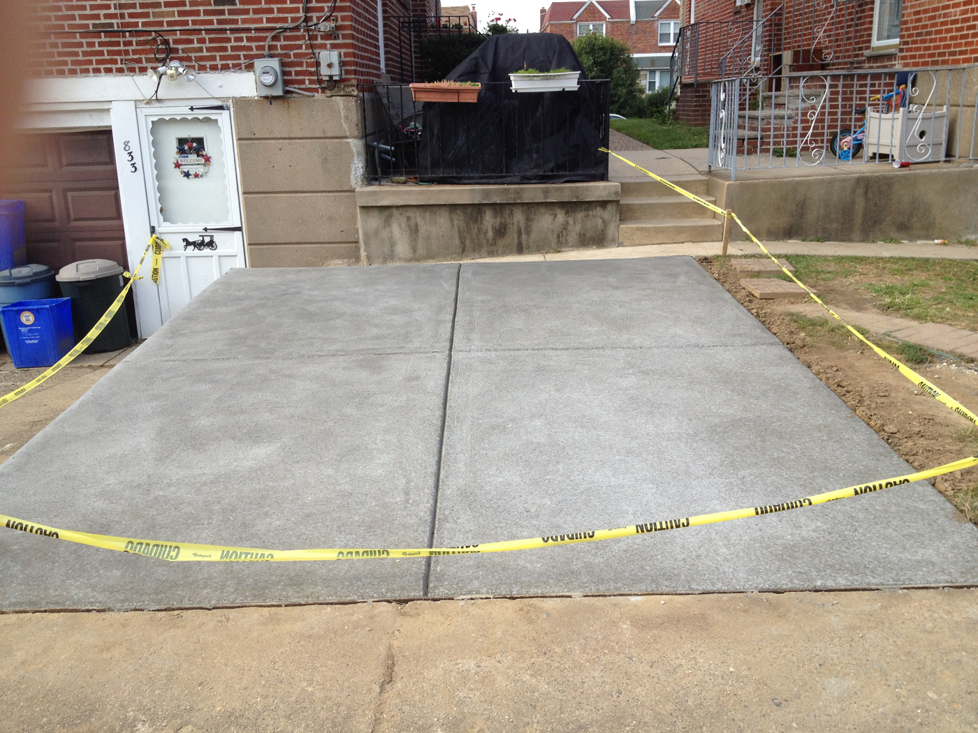 Driveway · Parking pad project &mdash; Concrete placed. &mdash; Philadelphia by Marcello Family Cement Work