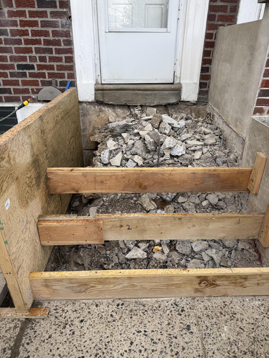 Finished concrete step replacement in Philadelphia
