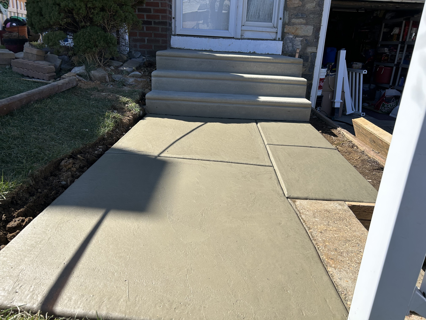 Steps + Entrance pad project &mdash; Old pad and steps. &mdash; Philadelphia by Marcello Family Cement Work