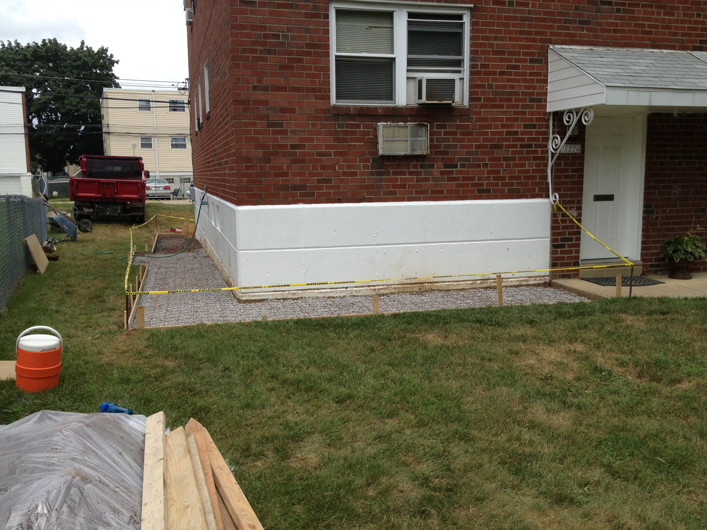 Walkway project &mdash; Old slabs pulled. &mdash; Philadelphia by Marcello Family Cement Work