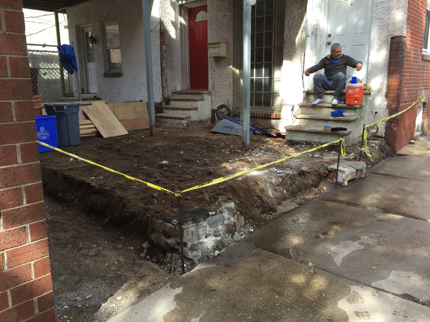 Porch + Steps project &mdash; Failing porch and steps. &mdash; Philadelphia by Marcello Family Cement Work