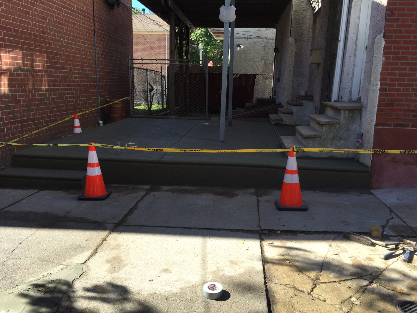 Finished concrete porch and steps in Philadelphia