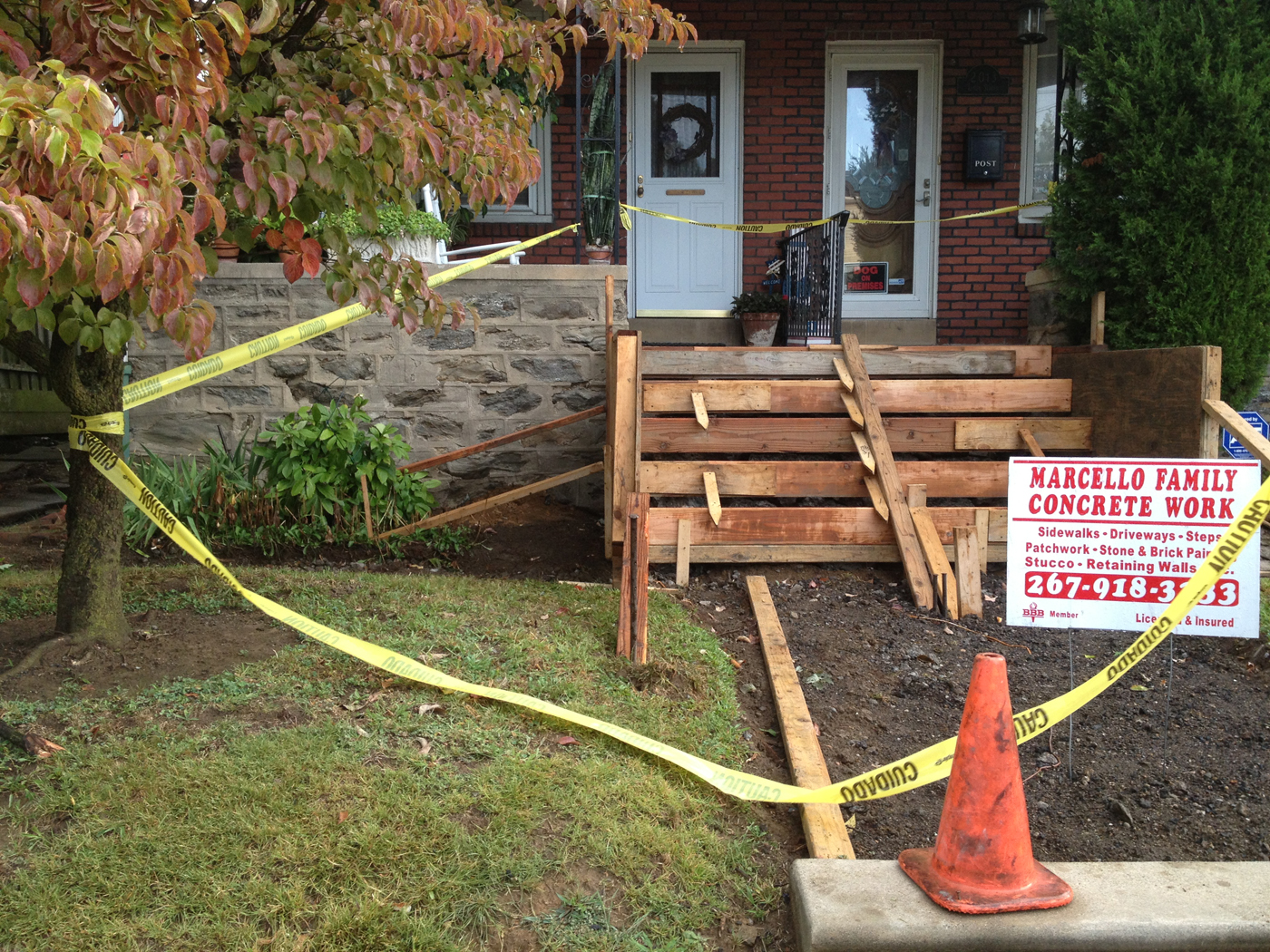 Steps · Twin set project &mdash; Forms identical on both sides. &mdash; Philadelphia by Marcello Family Cement Work